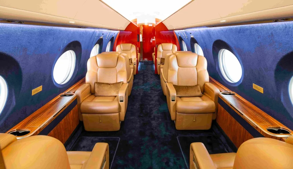 Cabin interior of a 2022 Gulfstream Honeywell GTCP.
