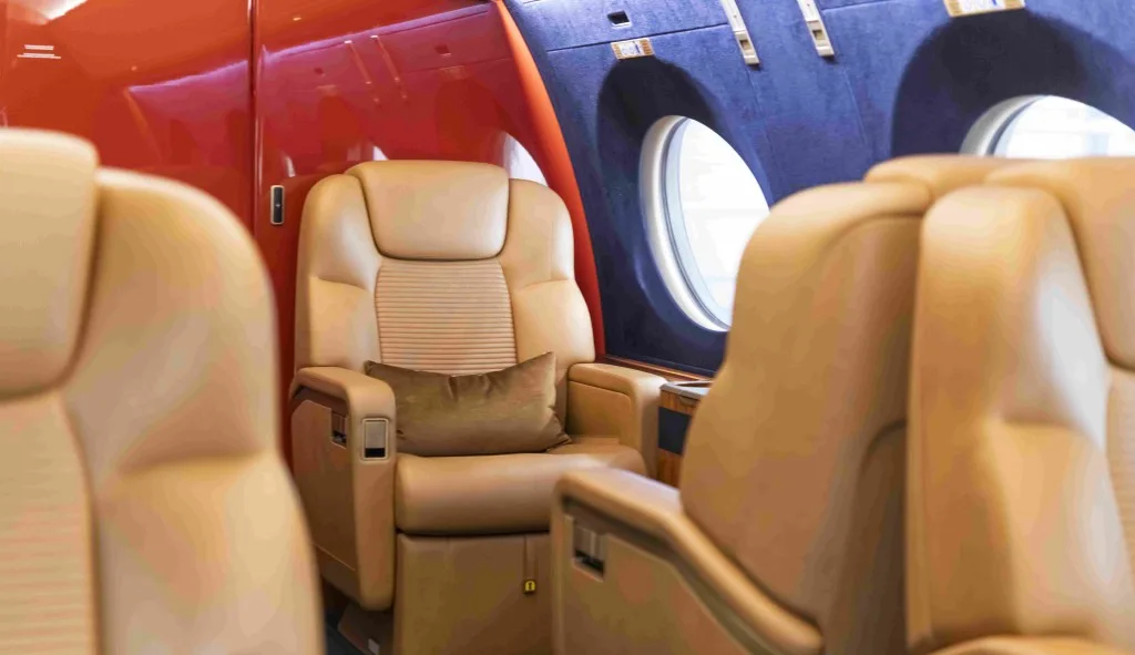 Cabin interior of a 2022 Gulfstream Honeywell GTCP.