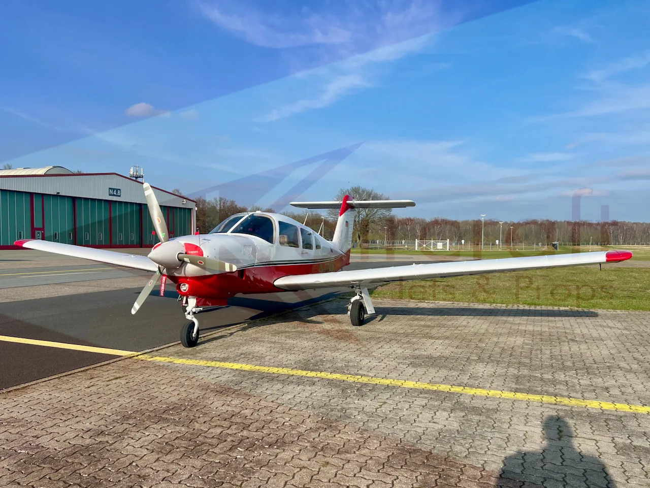 Exterior view of a 1980 Piper pa 28rt 201t turbo arrow iv 266.