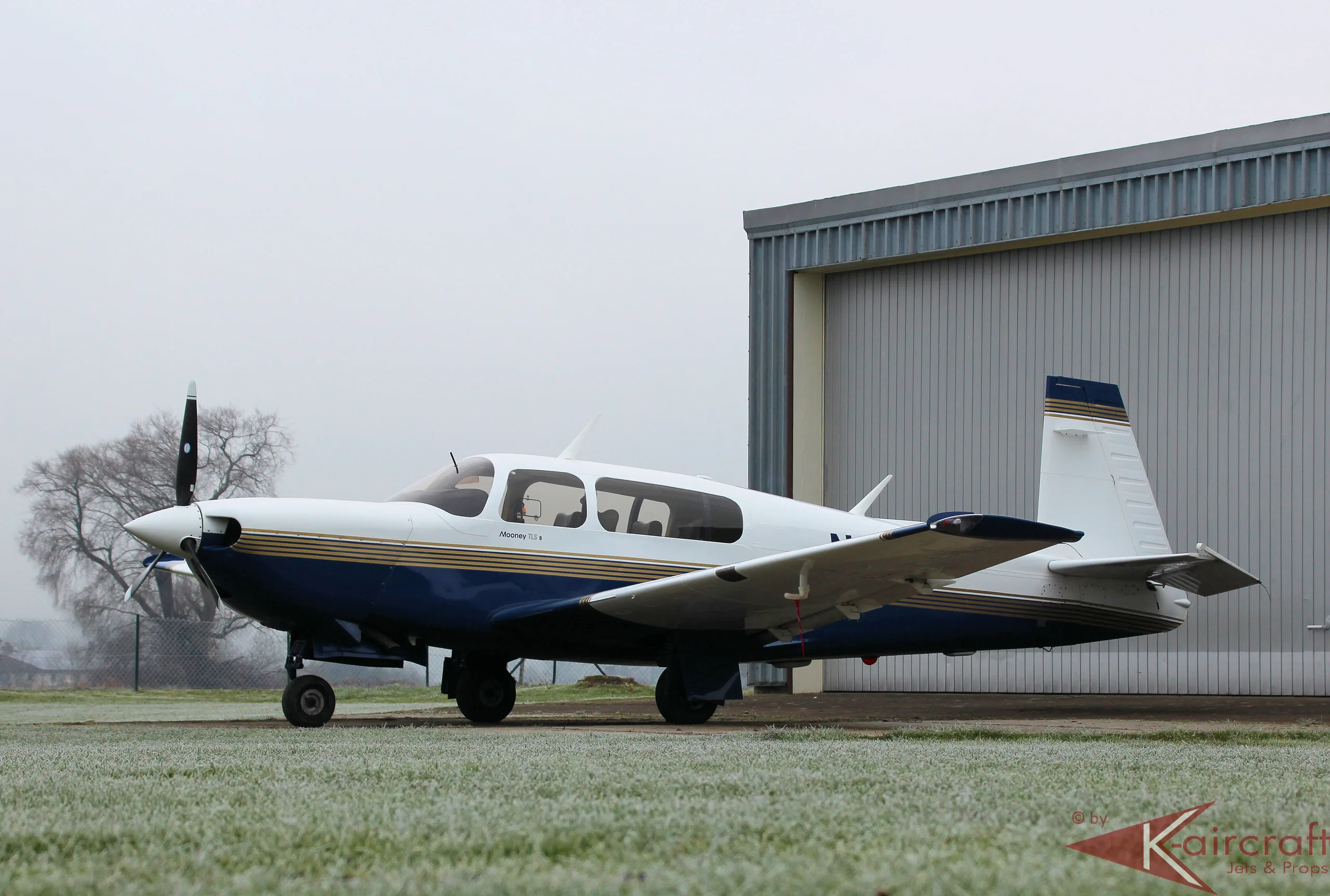 Exterior view of a 1989 Mooney m20m tls bravo 157.