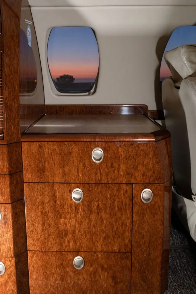 Cabin interior of a 2006 Cessna Citation CJ3.
