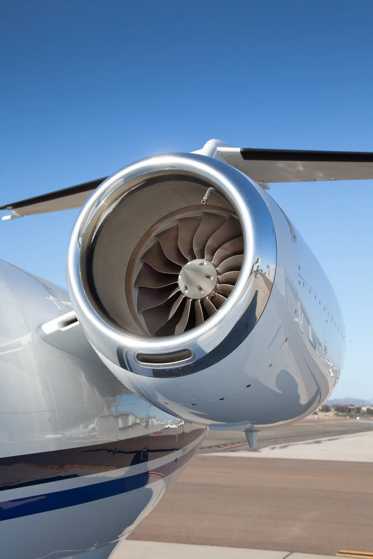 Engine detail of a 2007 Cessna Citation CJ3.