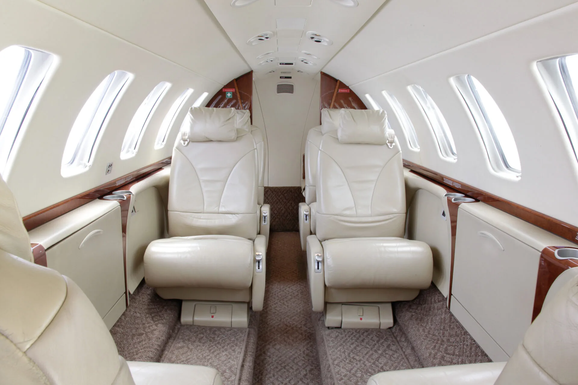 Cabin interior of a 2007 Cessna Citation CJ3.