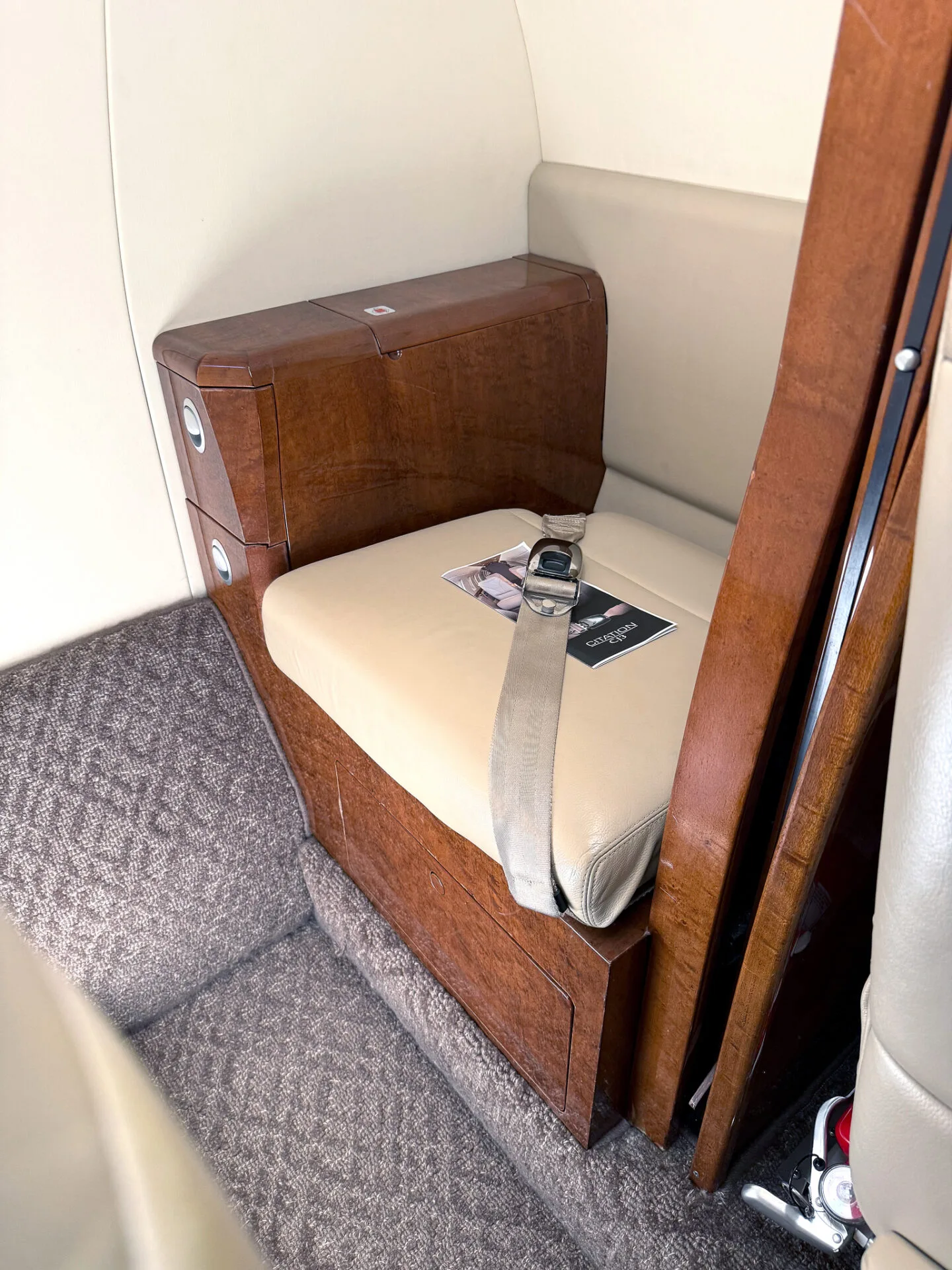 Cabin interior of a 2007 Cessna Citation CJ3.