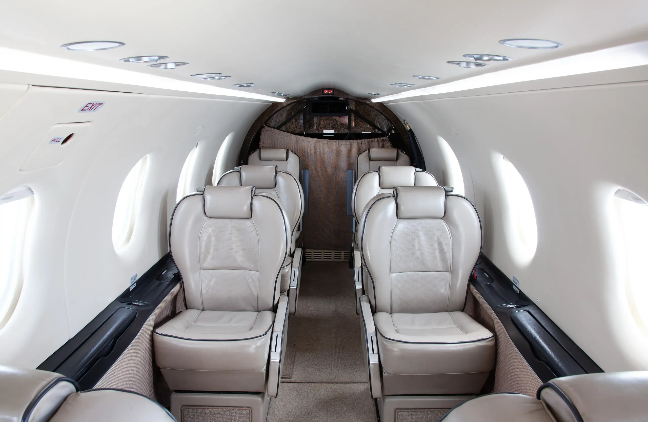 Cabin interior of a 2007 Pilatus.