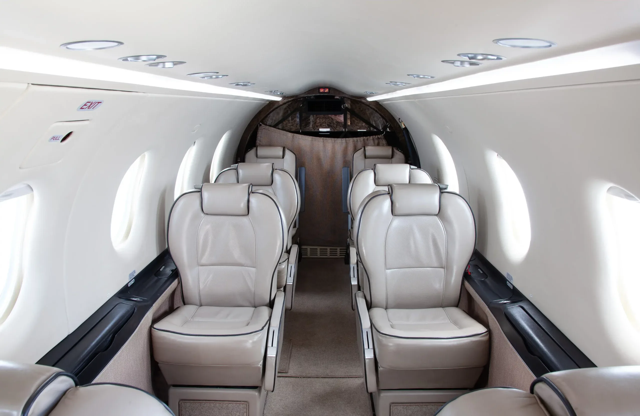 Cabin interior of a 2007 Pilatus.