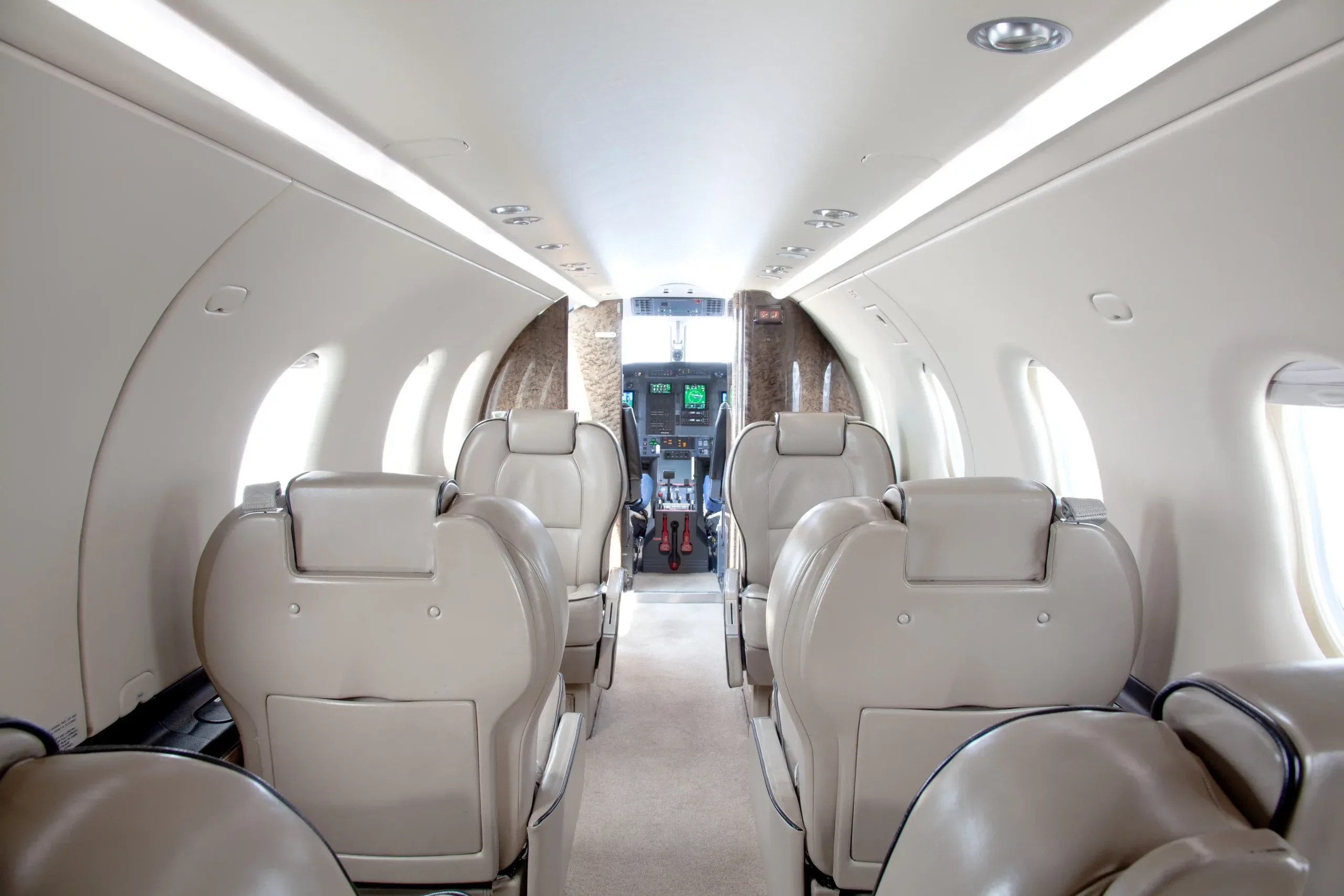 Cabin interior of a 2007 Pilatus.