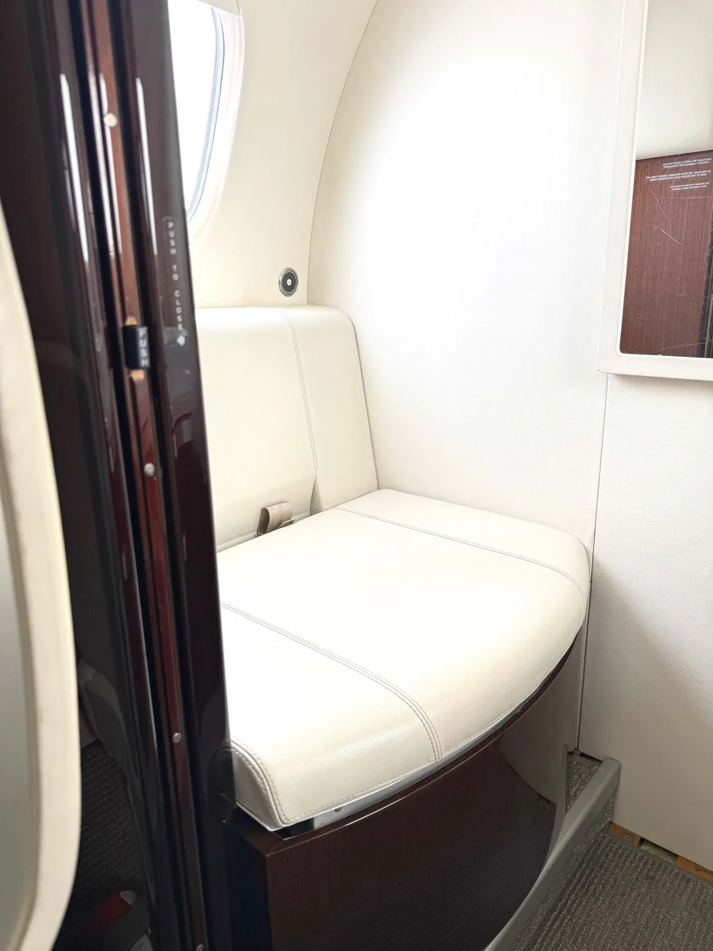Cabin interior of a 2017 Embraer Phenom 300.