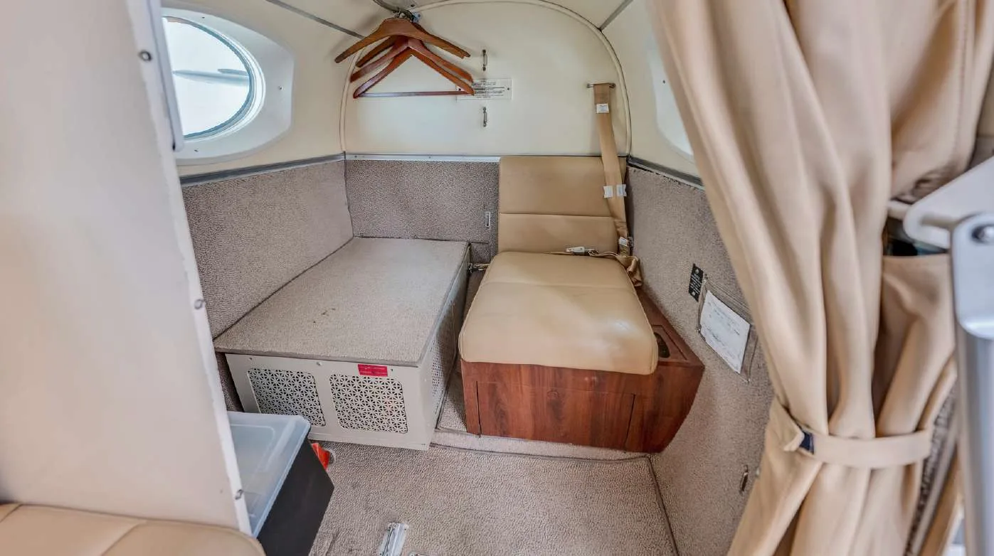 Cabin interior of a 1980 Beechcraft KING AIR C90 | Leviate Air Group.