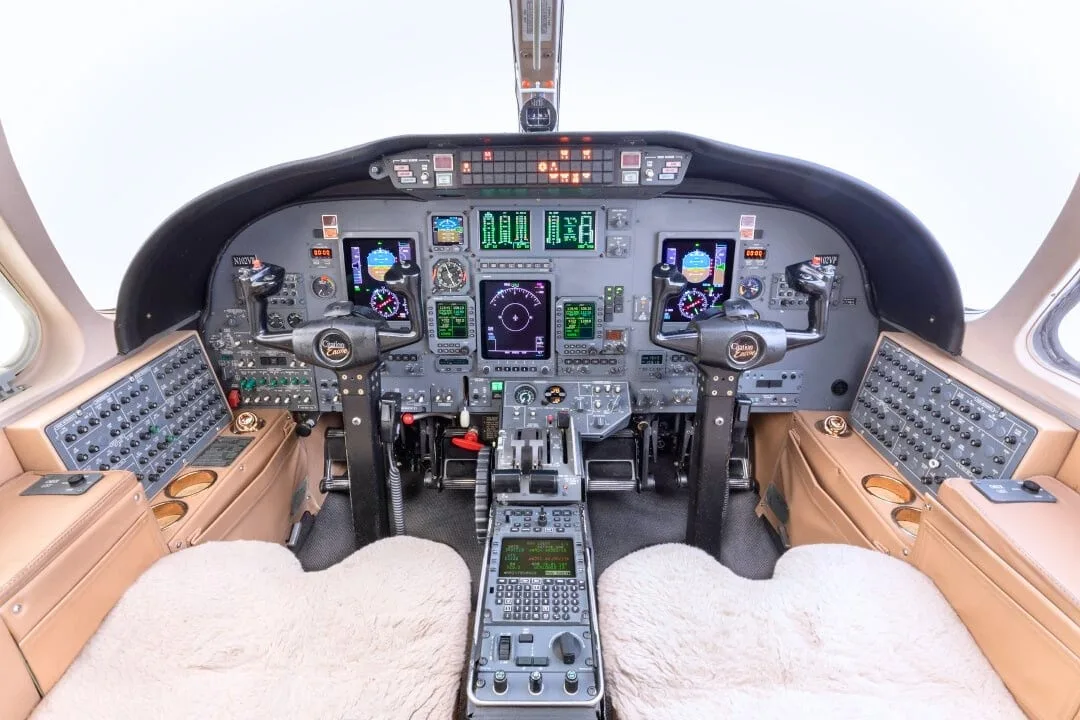 Cockpit and instrument panel of a 2003 Cessna CITATION ENCORE | Leviate Air Group.