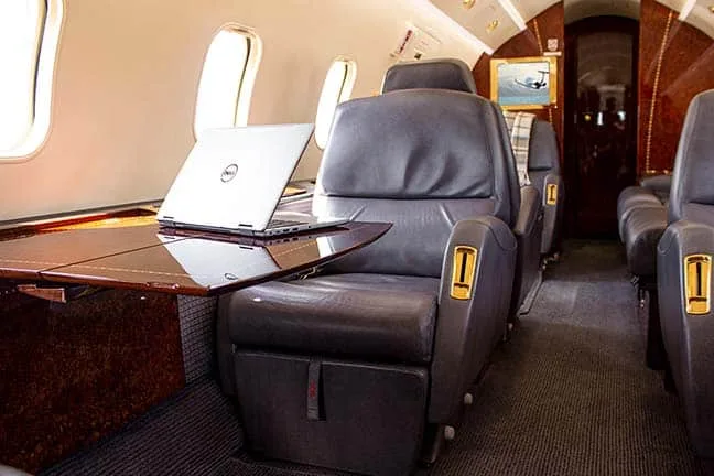 Cabin interior of a 2004 Bombardier Challenger 300 - SN: 20027.