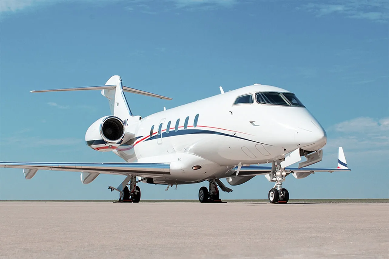 Exterior view of a 2004 Bombardier Challenger 300 - SN: 20027.