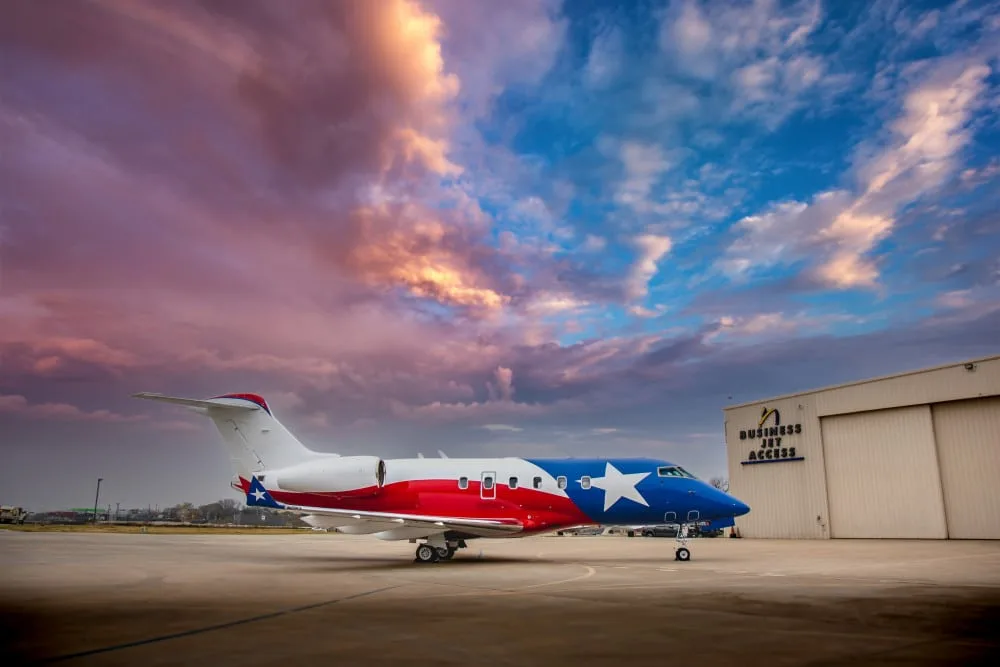 Exterior view of a 2008 Bombardier CHALLENGER 300 | Leviate Air Group.