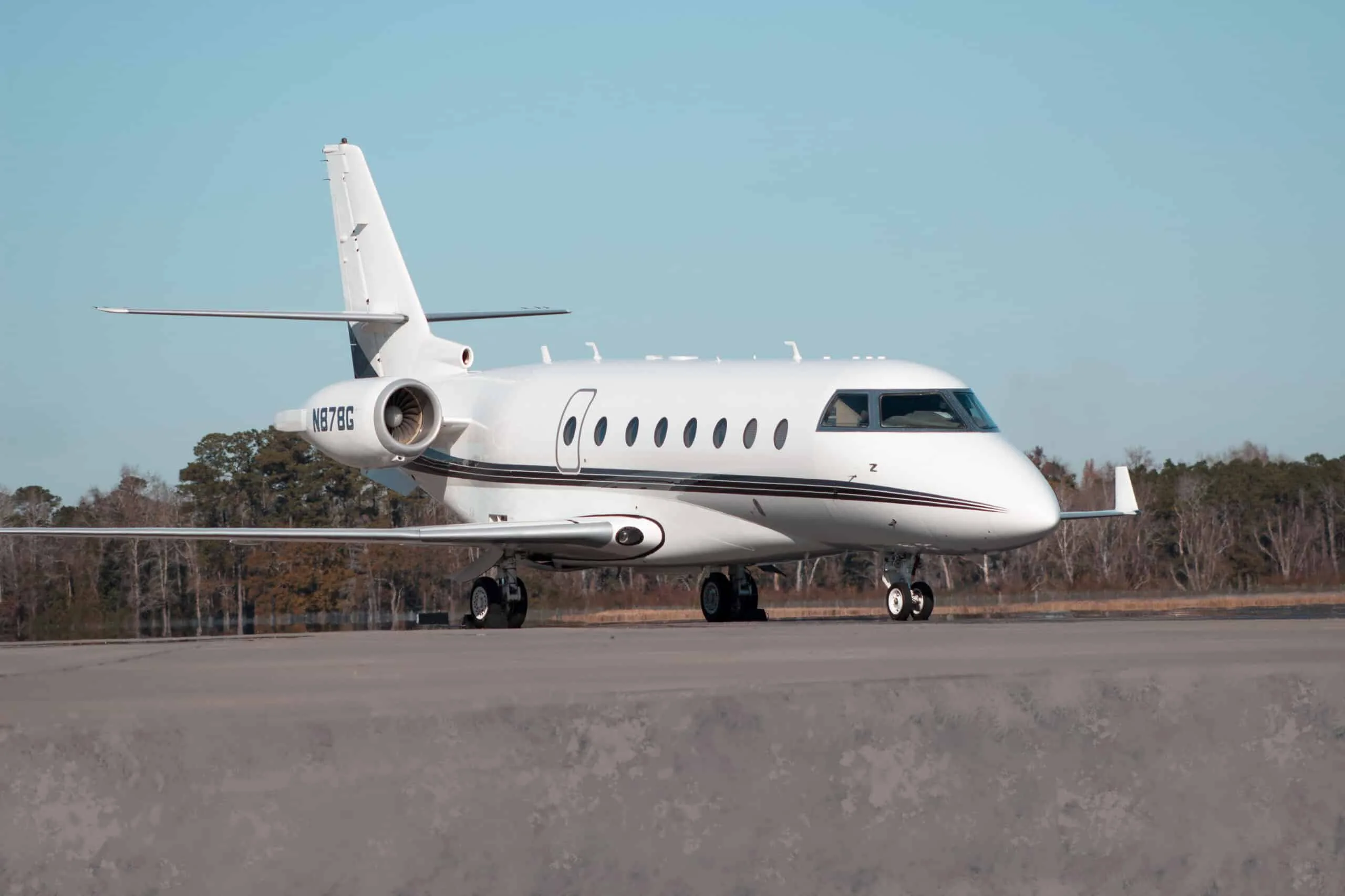 Exterior view of a 2008 Gulfstream G200 | Leviate Air Group.