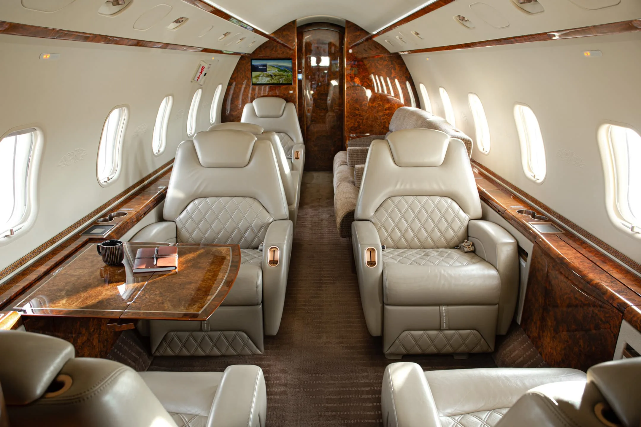 Cabin interior of a 2009 Bombardier CHALLENGER 300.