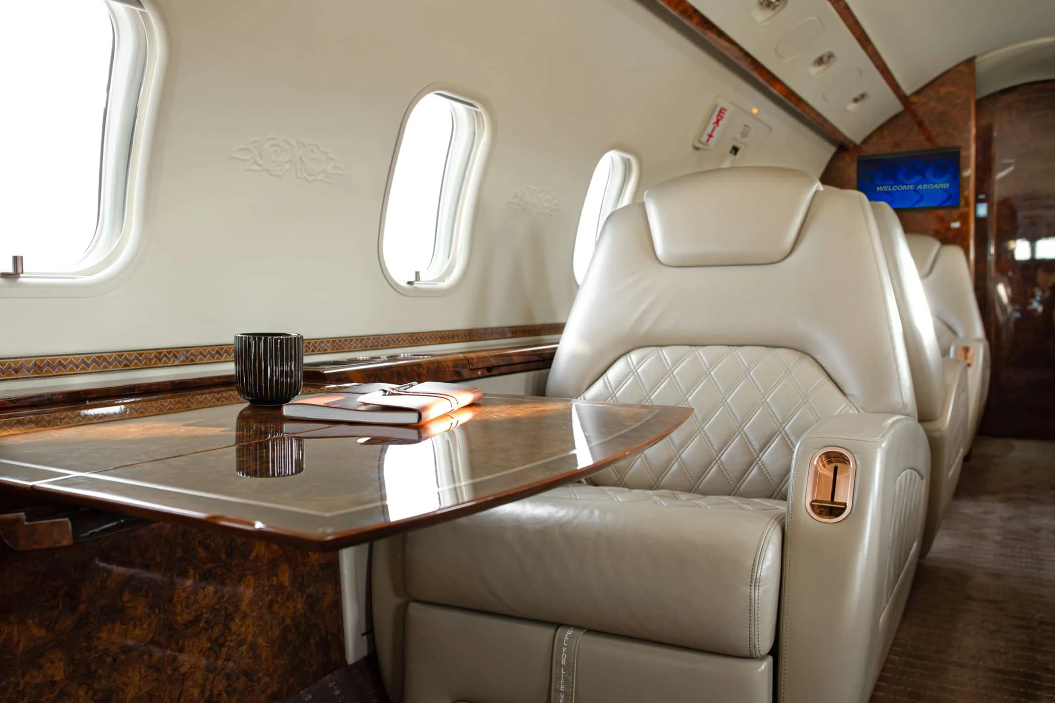 Cabin interior of a 2009 Bombardier CHALLENGER 300.
