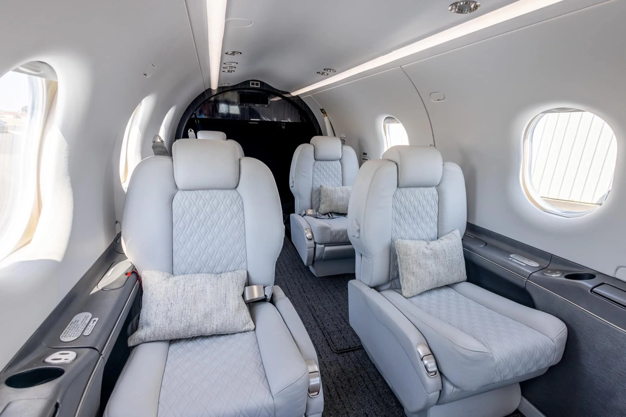 Cabin interior of a 2013 Pilatus PC-12NG | Leviate Air Group.