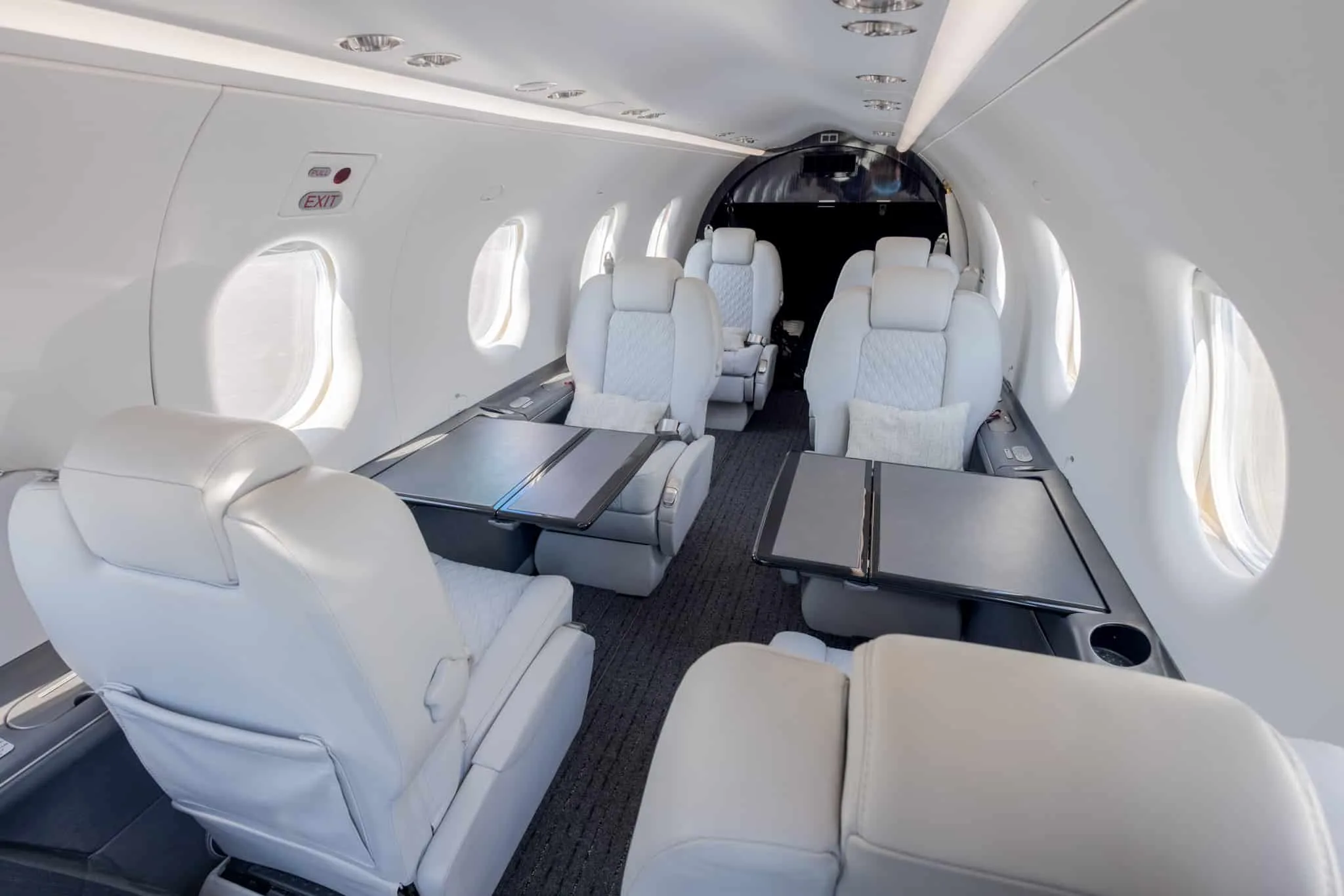 Cabin interior of a 2013 Pilatus PC-12NG | Leviate Air Group.