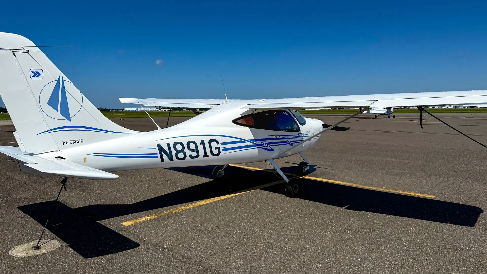 Exterior view of a 2018 Tecnam P2008 Fleet.