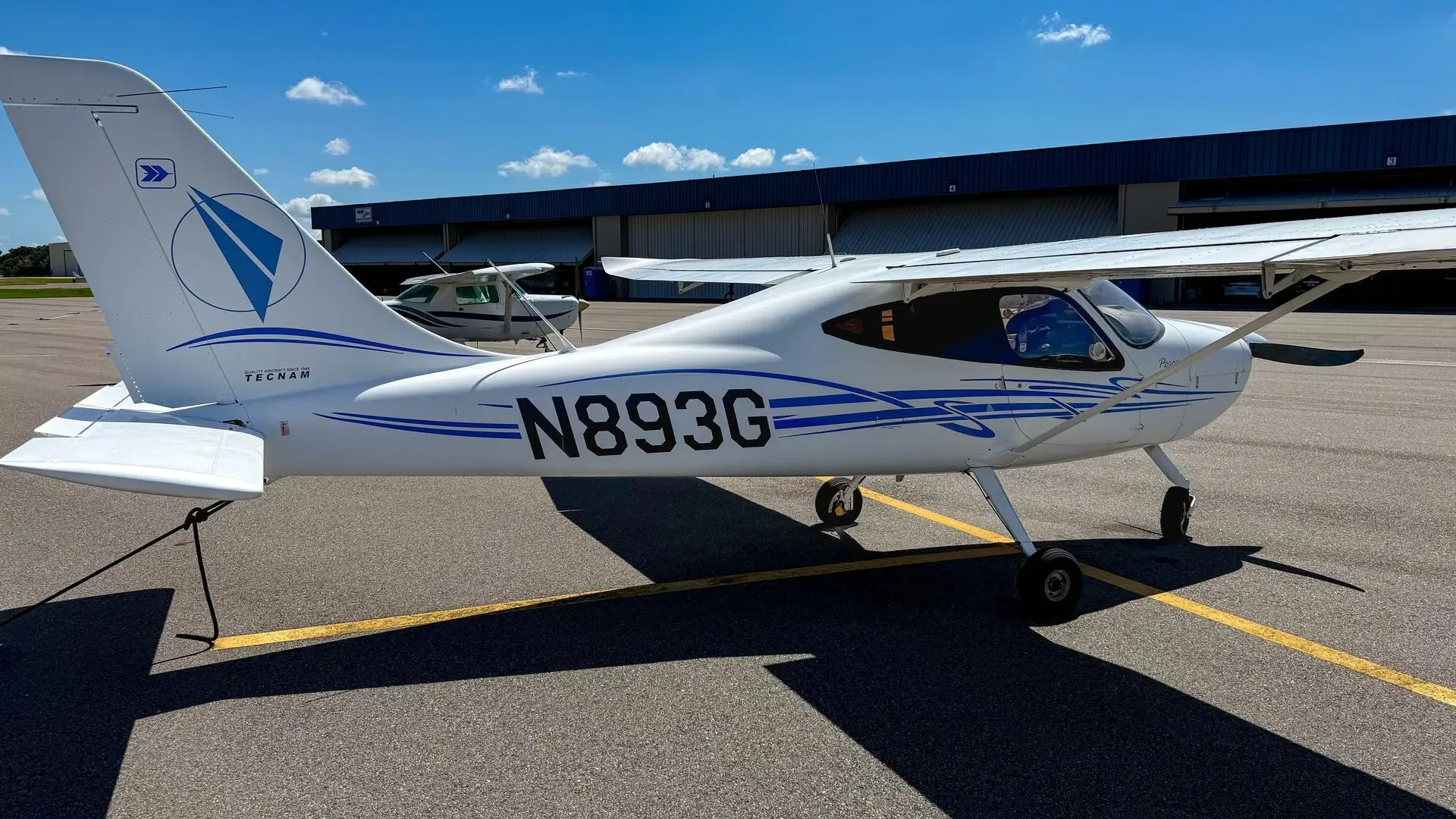 Exterior view of a 2018 Tecnam P2008 Fleet.