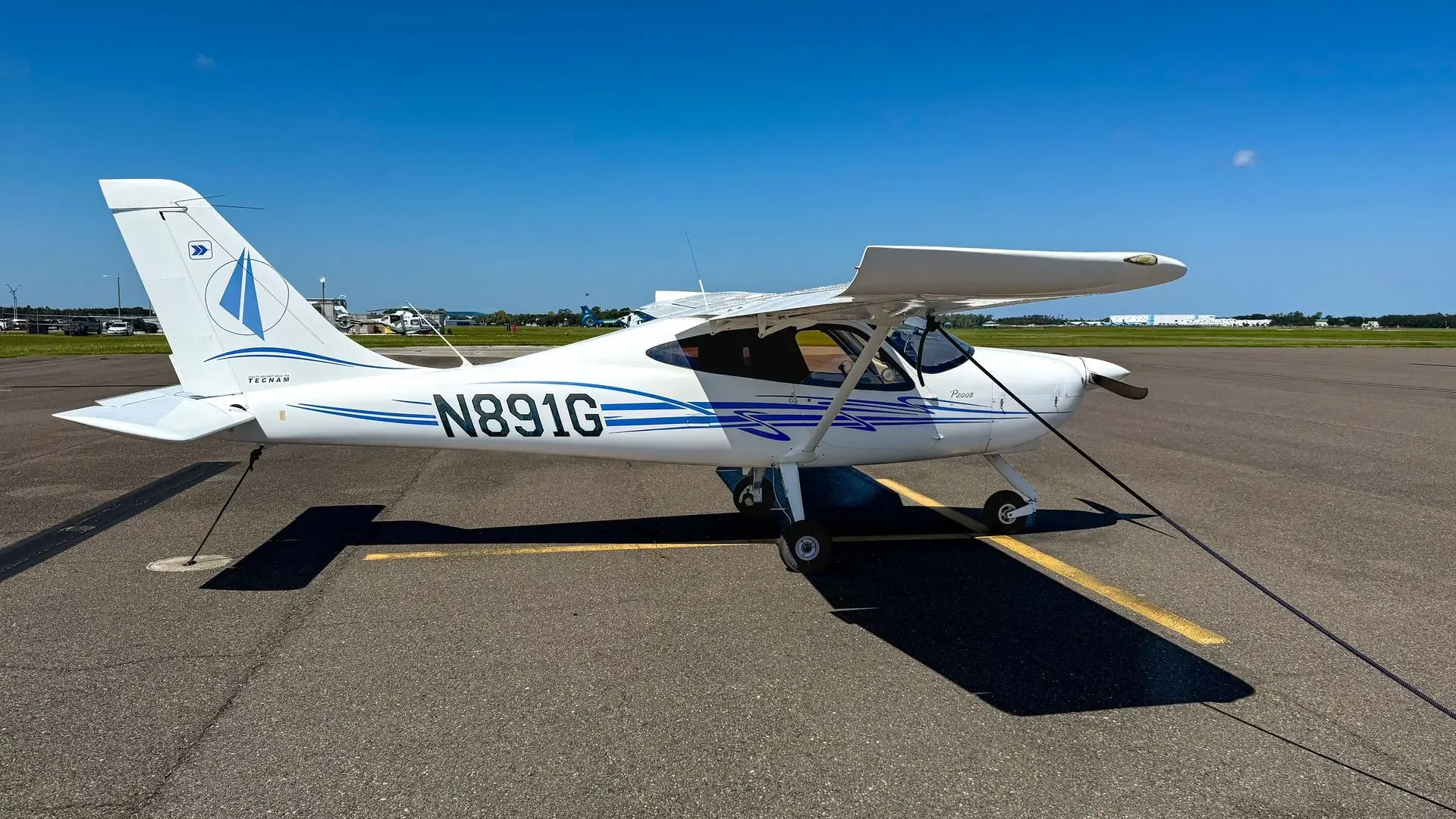 Exterior view of a 2018 Tecnam P2008 Fleet.
