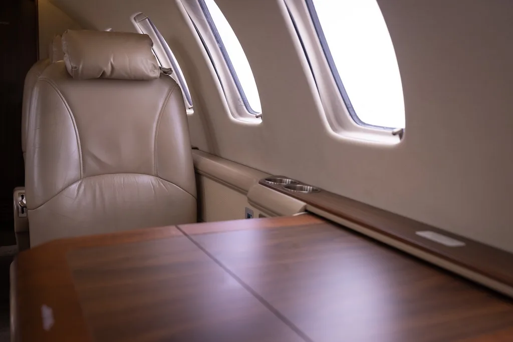 Cabin interior of a 2004 Cessna Citation Encore.