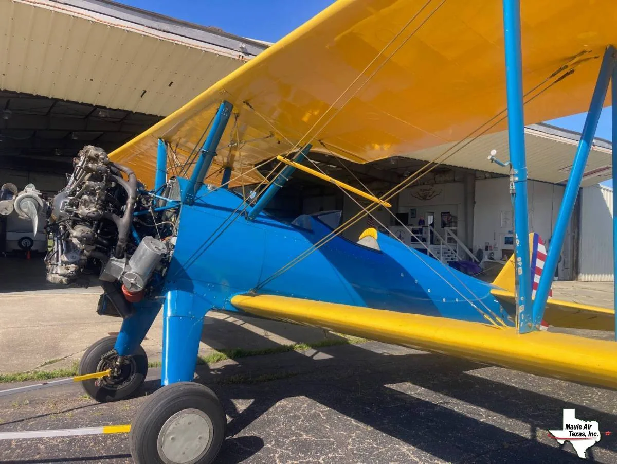 Exterior view of a 1941 Boeing Stearman - A75N1, PT-17.