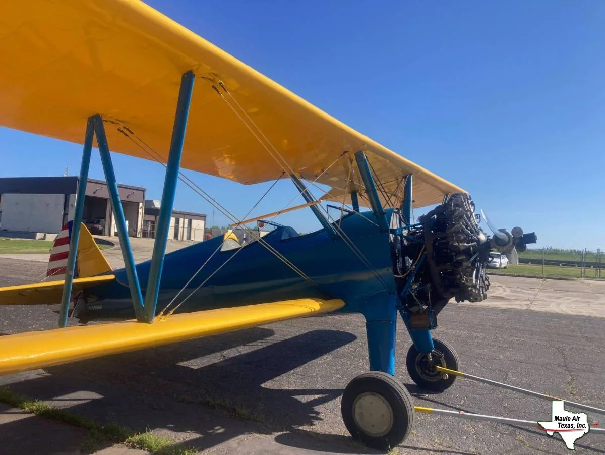 Exterior view of a 1941 Boeing Stearman - A75N1, PT-17.