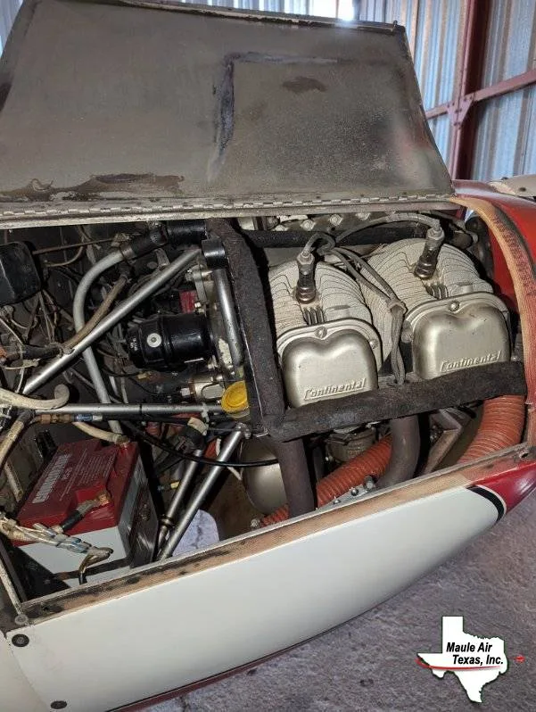 Engine detail of a 1965 Champion 7ECA.