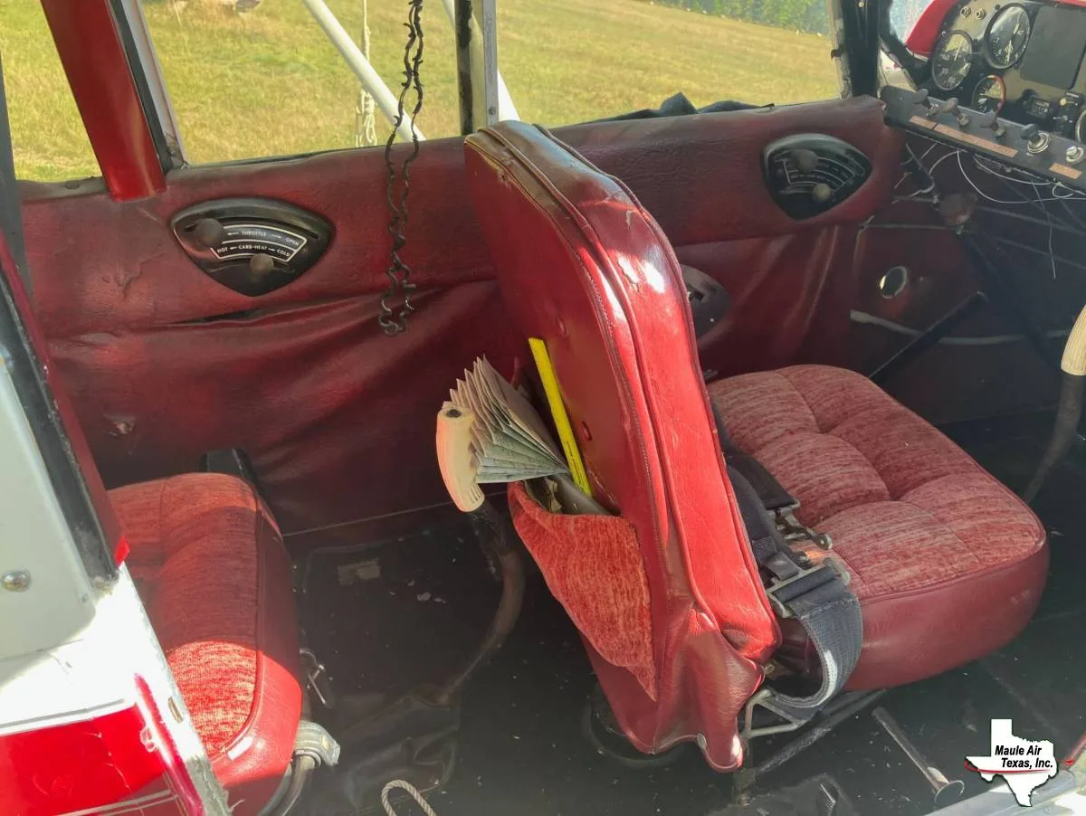 Cockpit and instrument panel of a 1966 Champion 7GCBC.