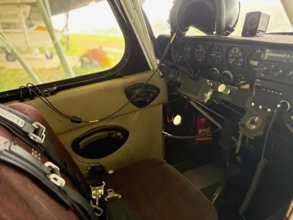 Cockpit and instrument panel of a 1967 Champion 7ECA - 150HP.