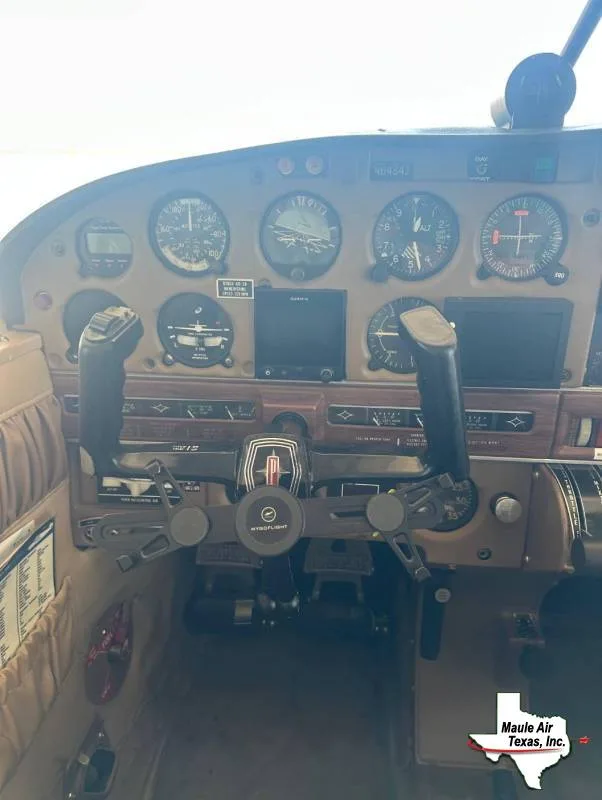 Cockpit and instrument panel of a 1968 Piper PA-28-180 Cherokee.