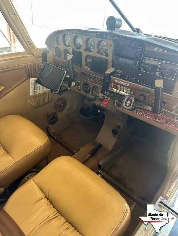 Cockpit and instrument panel of a 1968 Piper PA-28-180 Cherokee.