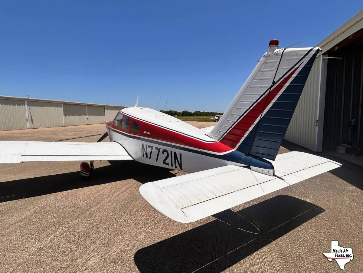 Exterior view of a 1969 Piper PA-28-180.