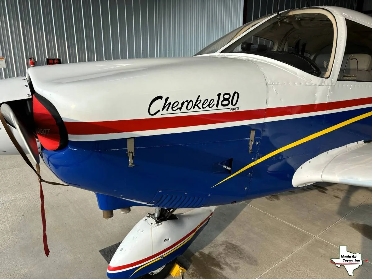 Exterior view of a 1972 Piper PA-28-180 Cherokee.