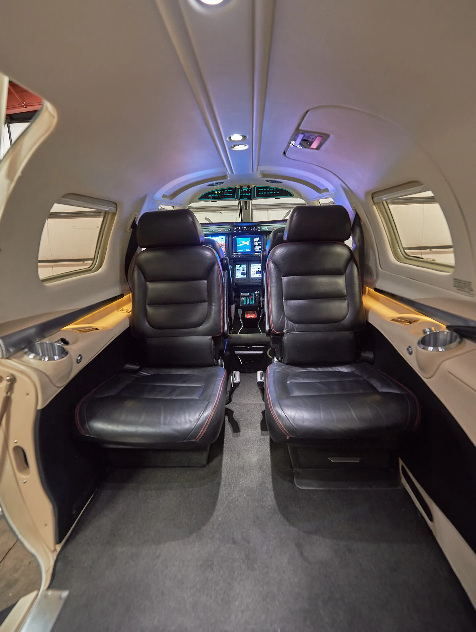 Cabin interior of a 2016 Piper M600 PA46 – 600TP.