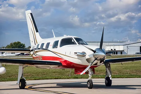 Exterior view of a 2000 Piper JetProp-35 DLX.