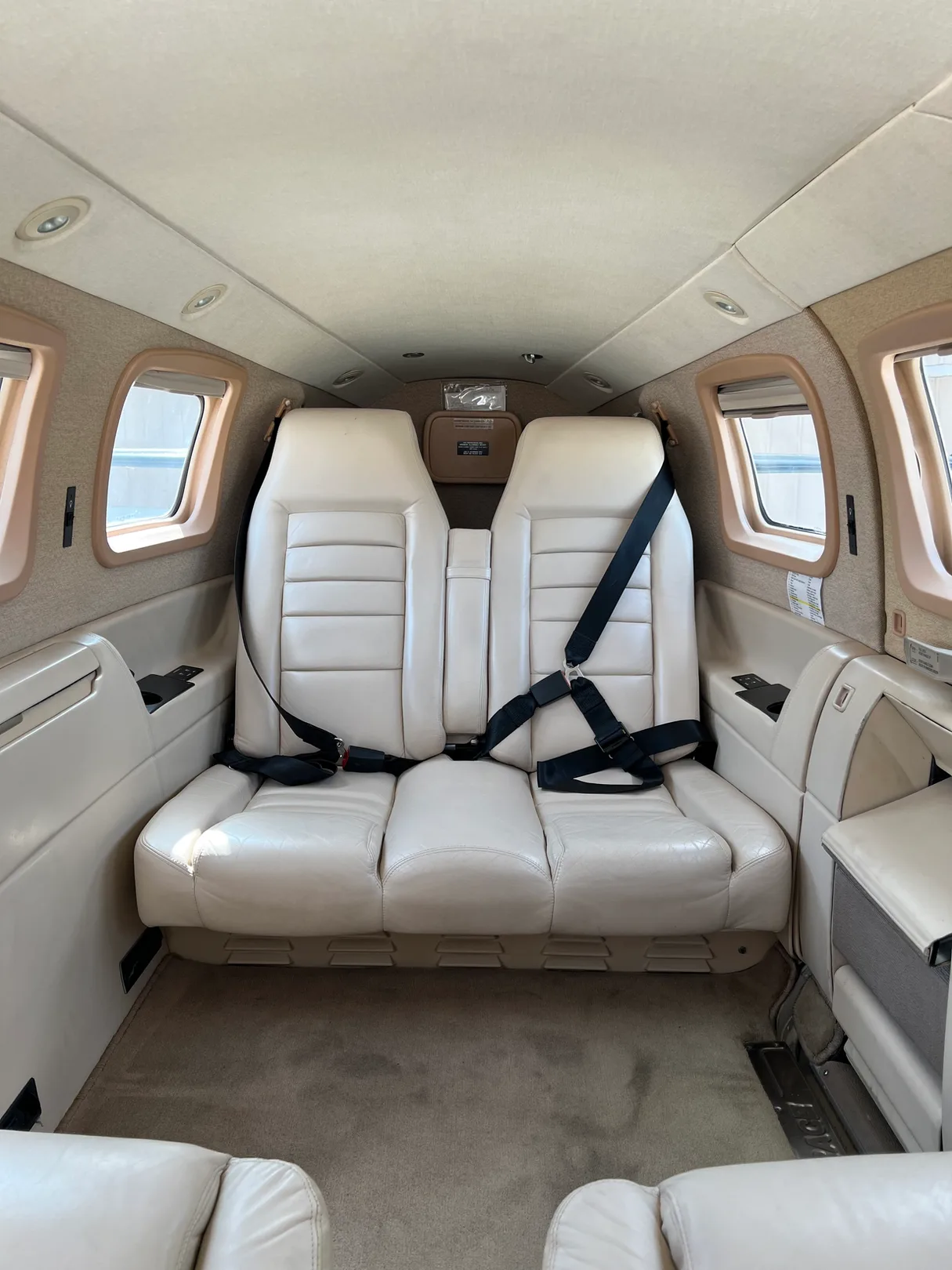 Cabin interior of a 2002 Piper Malibu Mirage.