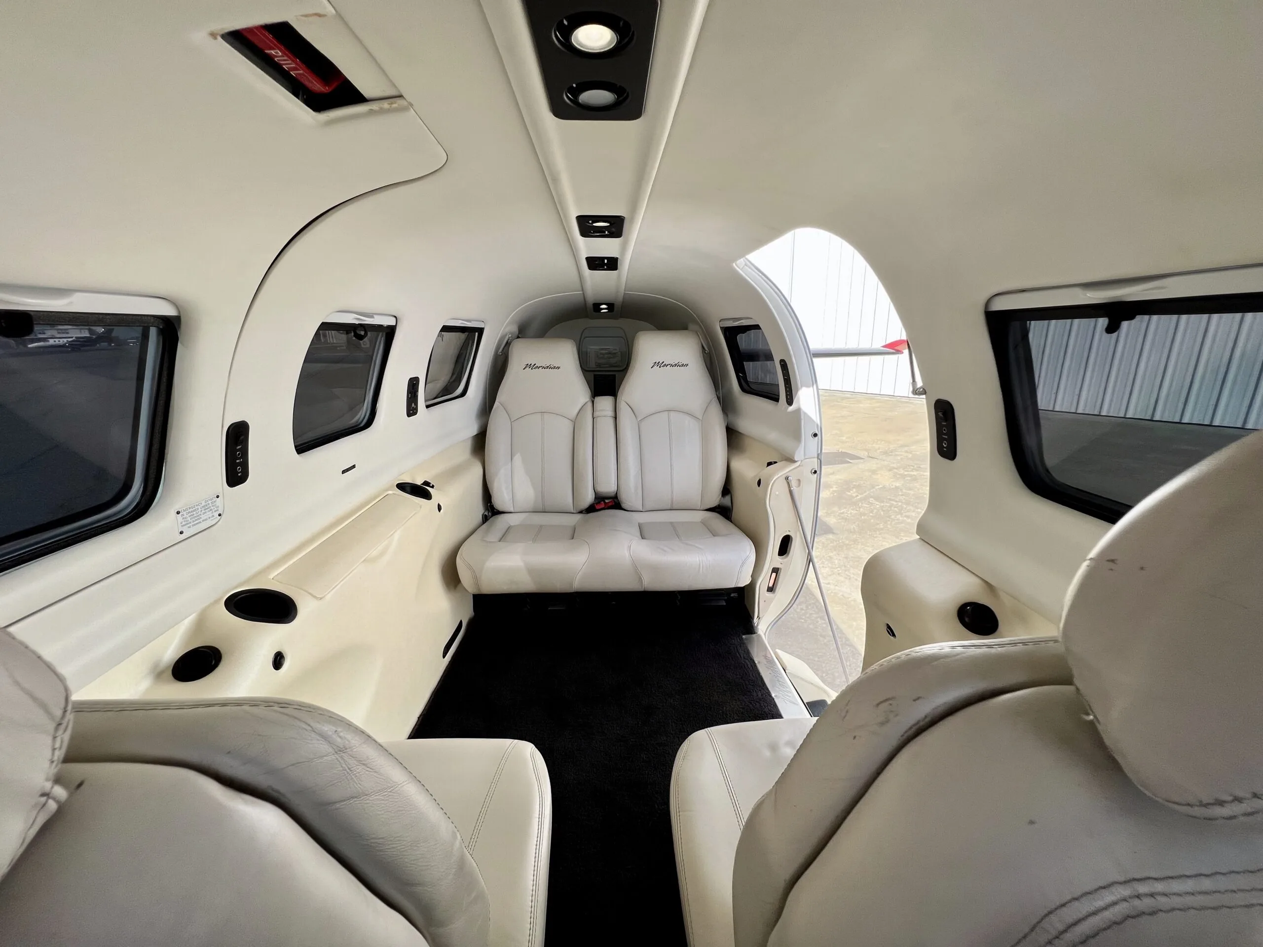 Cabin interior of a 2013 Piper MERIDIAN.