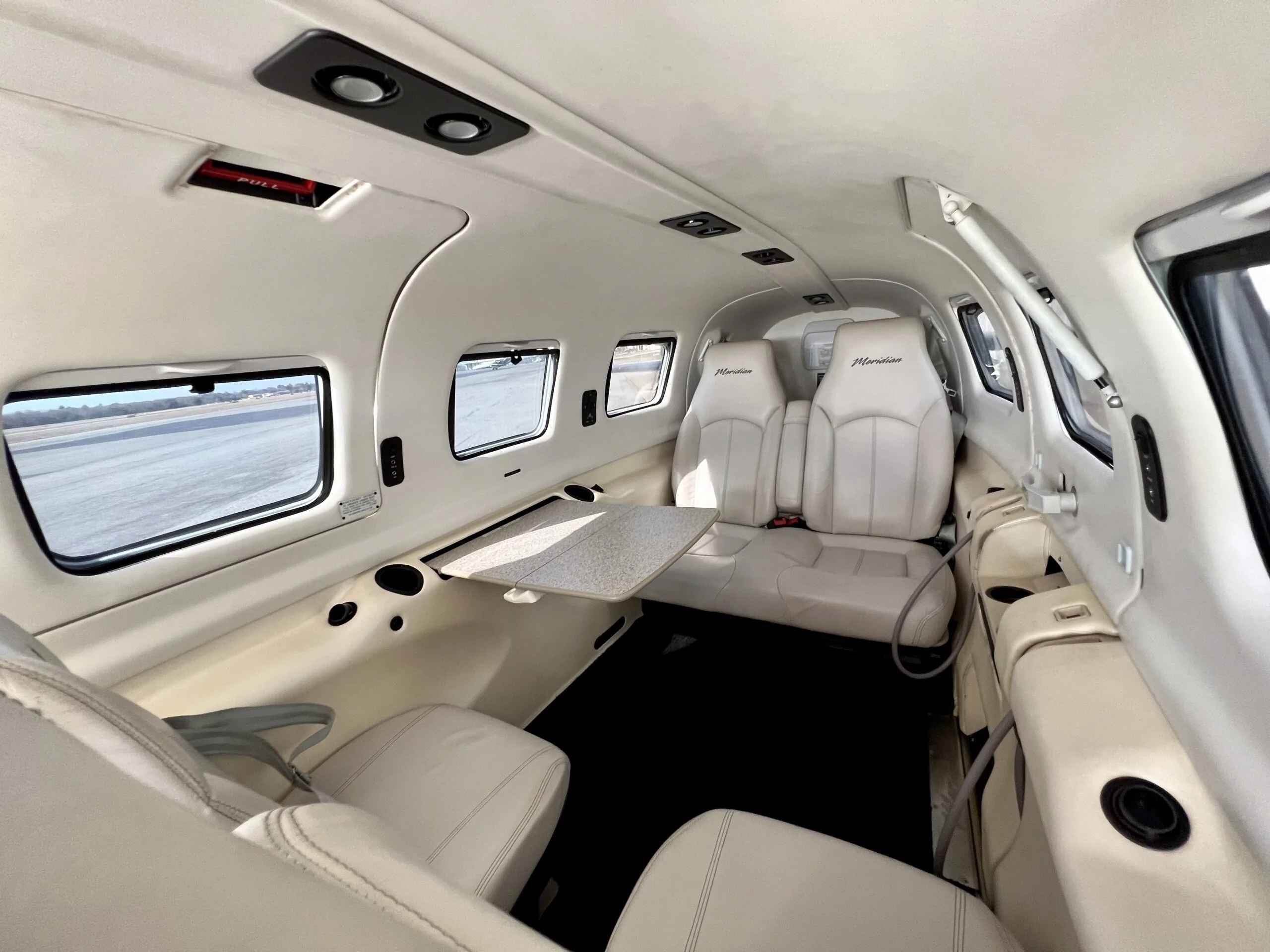 Cabin interior of a 2013 Piper MERIDIAN.