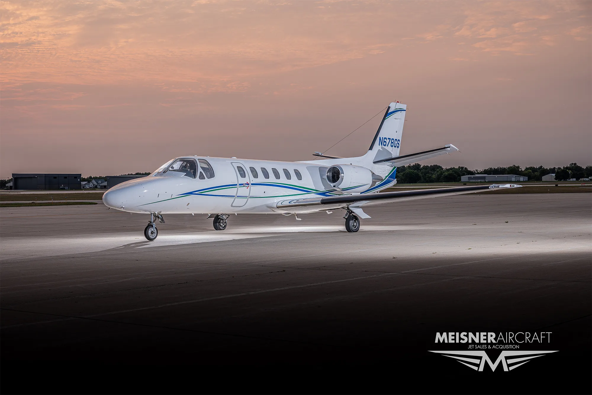 Exterior view of a 1992 Cessna citation ii sn 550 0710.