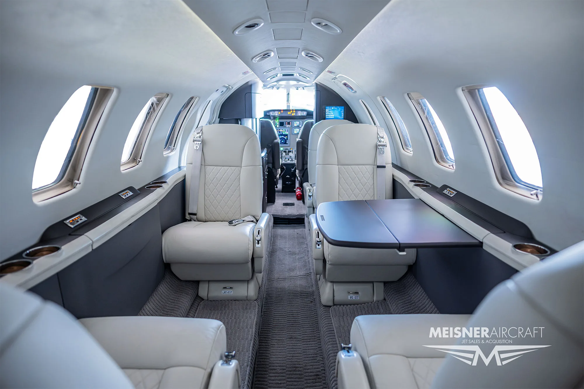 Cabin interior of a 2007 Cessna citation encore sn 560 0776.