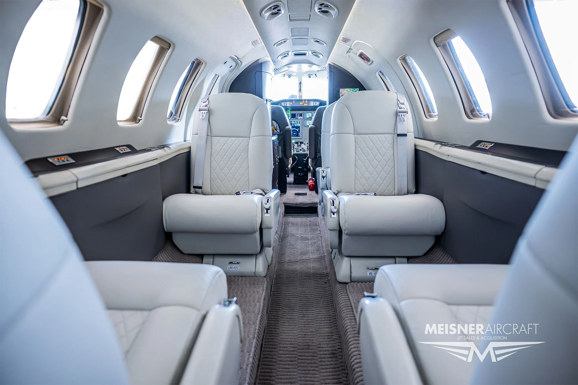 Cabin interior of a 2007 Cessna citation encore sn 560 0776.
