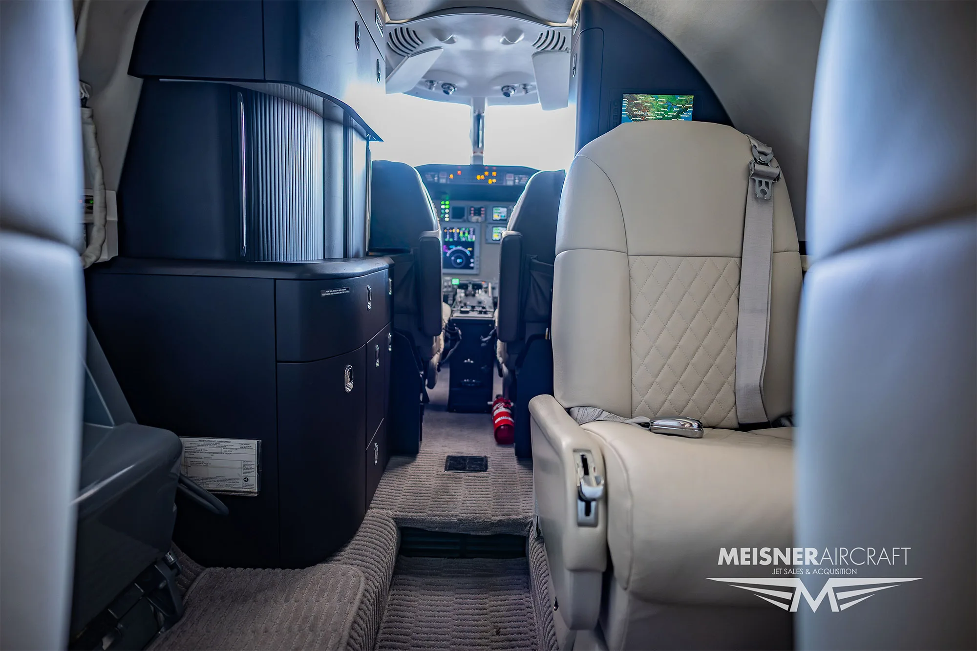 Cabin interior of a 2007 Cessna citation encore sn 560 0776.