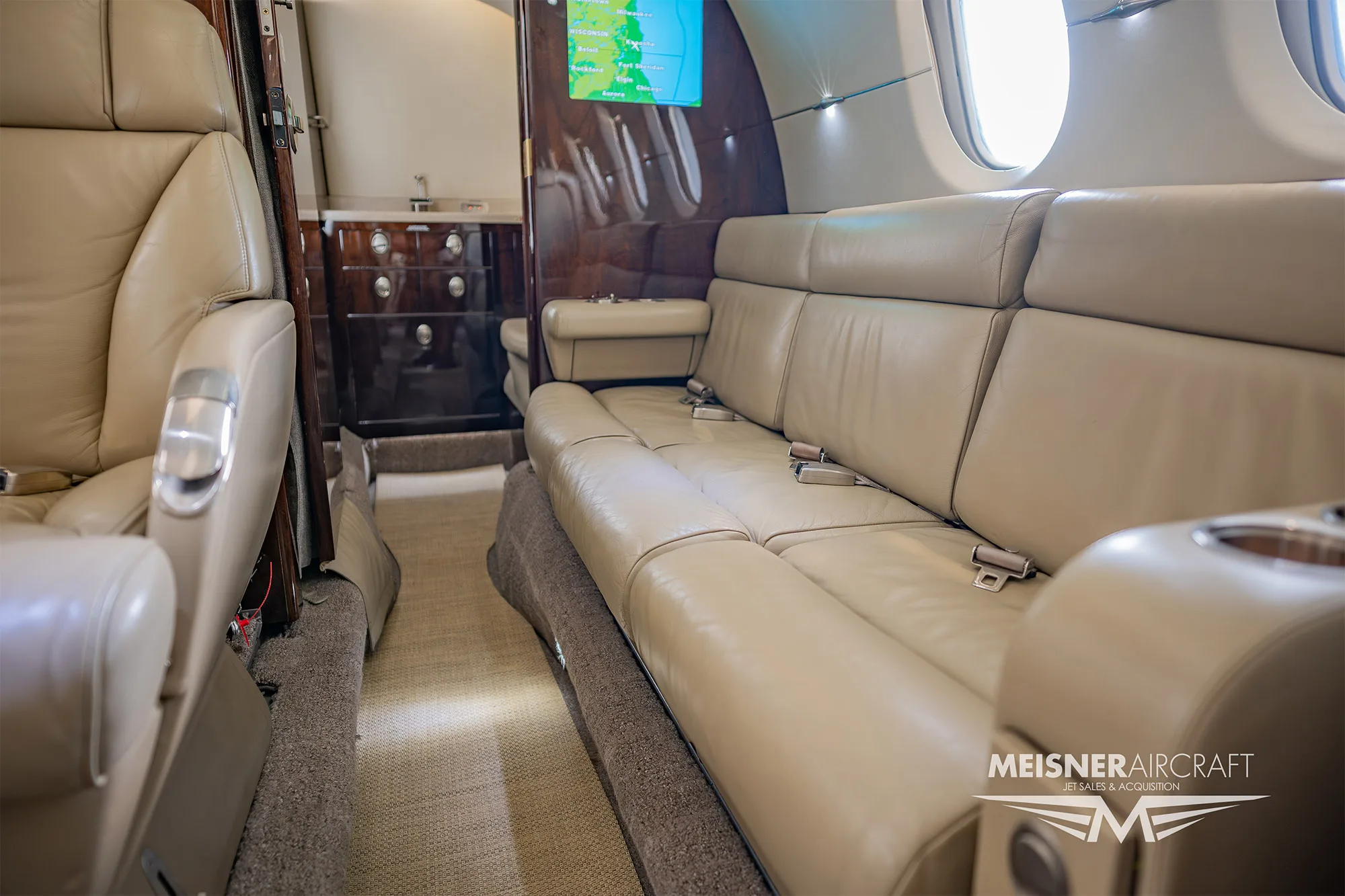 Cabin interior of a 2008 Hawker 900xp sn ha 0014.