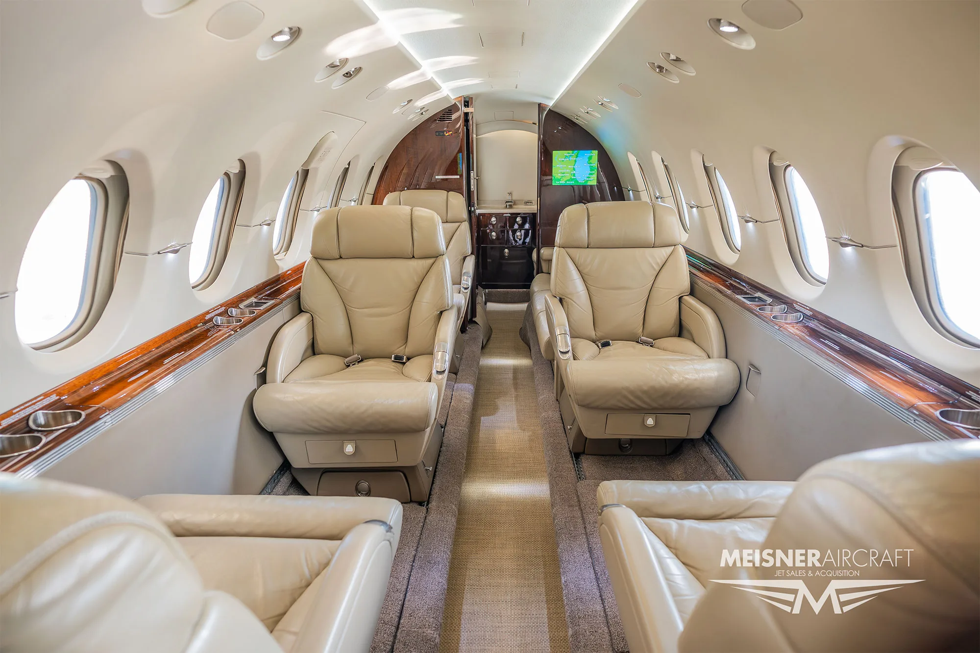 Cabin interior of a 2008 Hawker 900xp sn ha 0014.