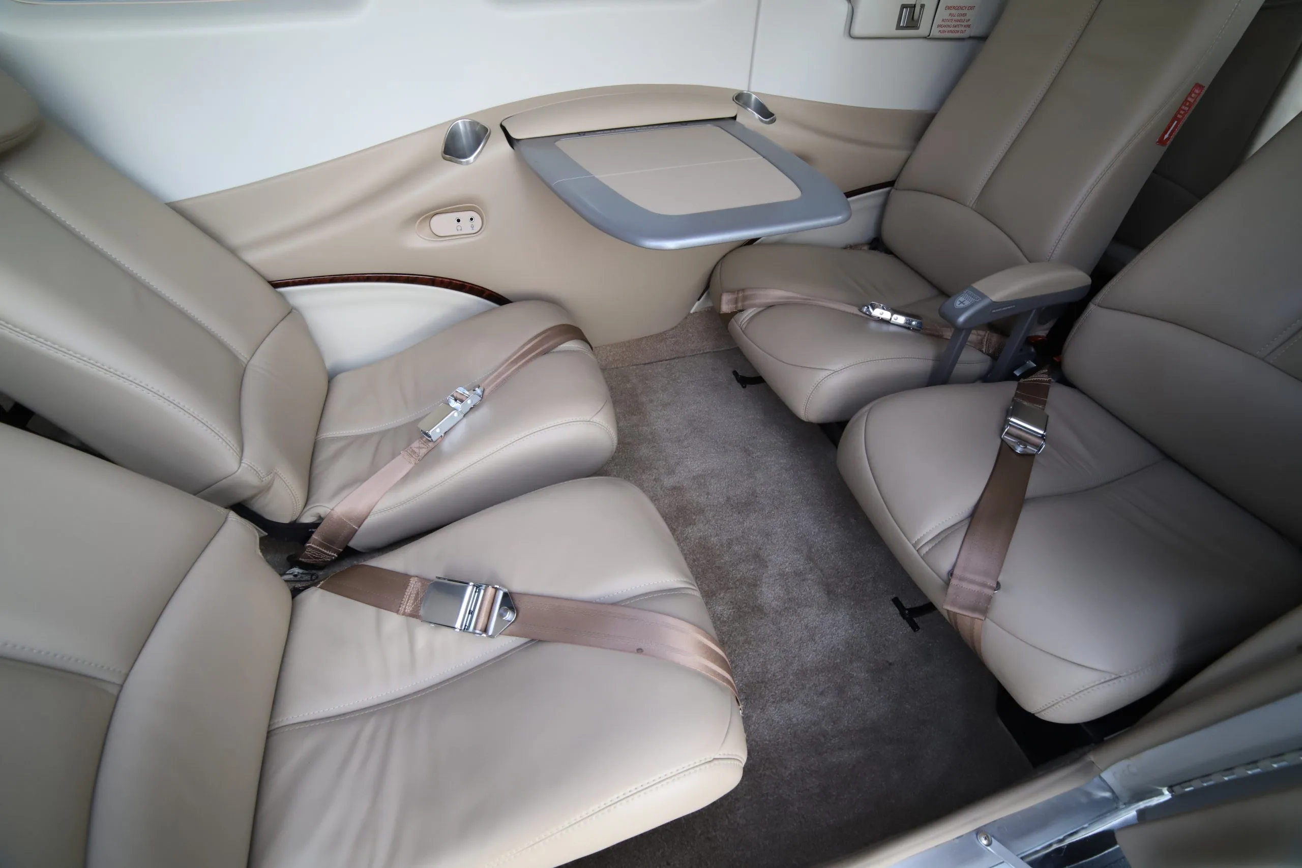 Cabin interior of a 2017 Beechcraft G58 BARON.