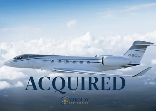 Marketing image of a 2020 Gulfstream G600.