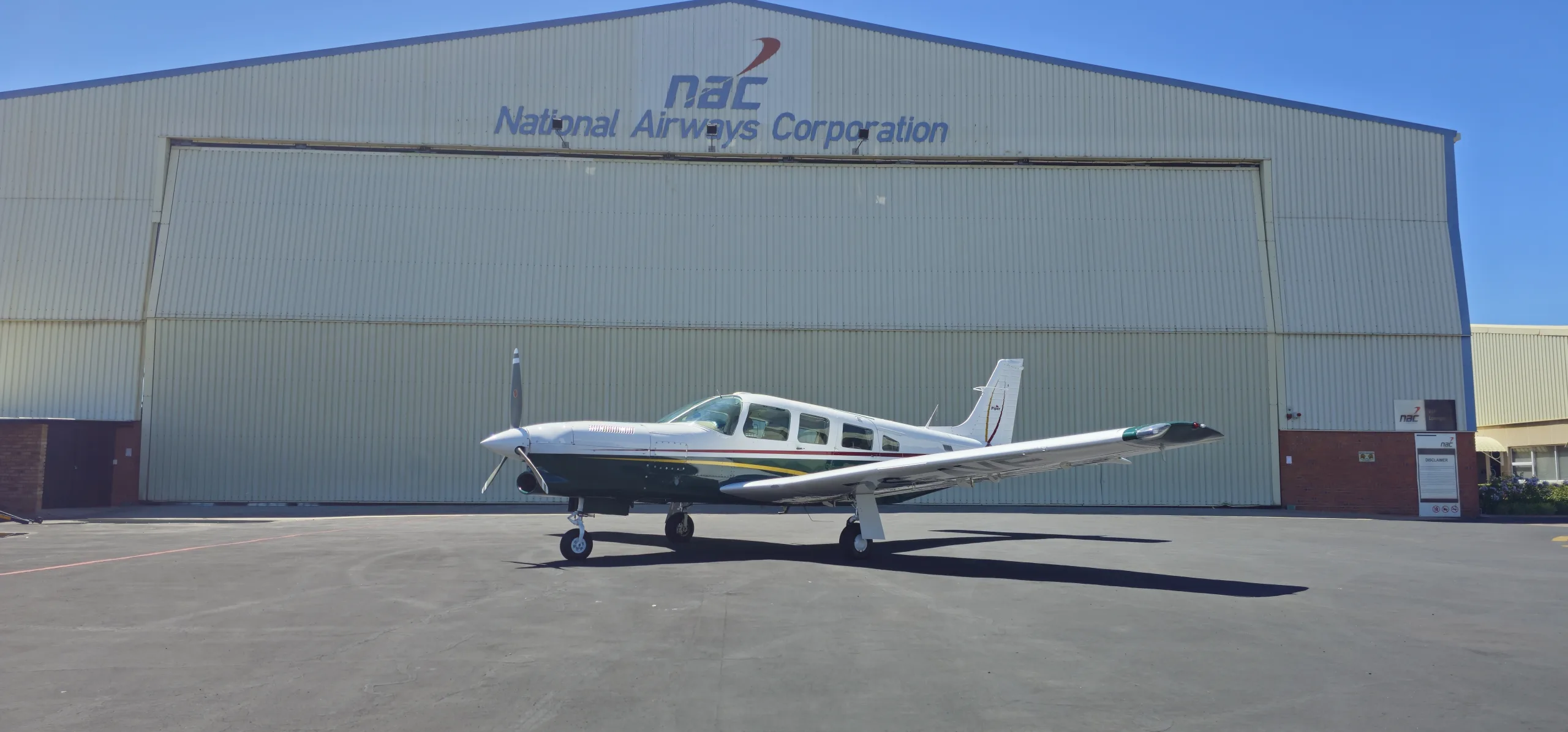 Exterior view of a 1980 Piper Turbo Saratoga SP, ZS-AVE.