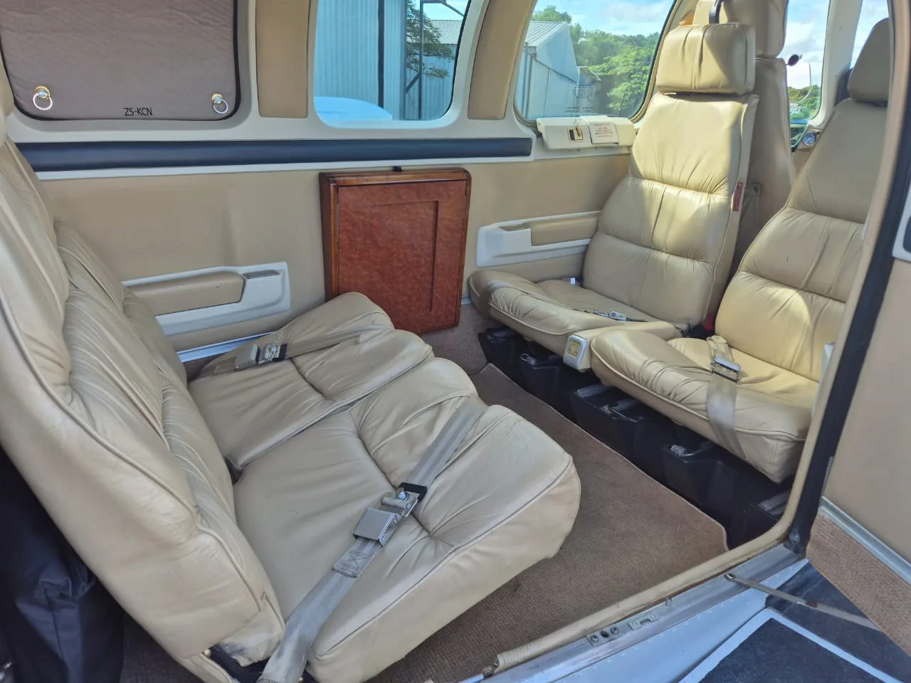 Cabin interior of a 1999 Beechcraft Bonanza A36.
